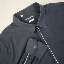 Dolce & Gabbana "Gold" Fit Dress Shirt Black Classic Size 43 / 17