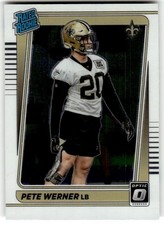 Pete Werner 2021 Donruss Optic #276 Rookie New Orleans Saints