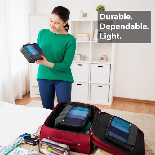 Packing Cubes for Suitcases OW-TRAVEL Backpack Travel Luggage Organiser Bags Set - Picture 9 of 31
