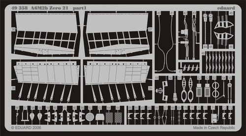 eduard A6m2b Zero type 21 Ätzteile 1:48 für Hasegawa - Picture 2 of 3