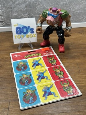 Vintage Ninja Turtles Bebop Soft Head 1st Edition Playmates 1988 TMNT Stickers