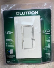 Lutron DVWCL-153PH-LA 150W Dimmer Switch with Wallplate - Light Almond
