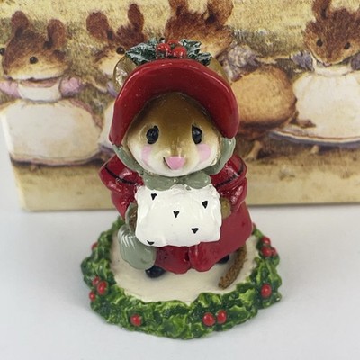 Wee Forest Folk M-146 ''MISS NOEL'' 1987 Annette Petersen Burgundy Coat white muff