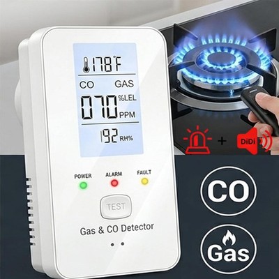 Steadfast haven co detector, 4-in-1 Detector with HD Screen, Home, Apartment
