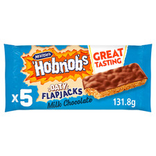 McVitie's Hobnobs Oaty Flapjacks Milk Chocolate 5 Pack 131.8g (Pack Of 2)