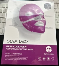 Glam Lady Deep Collagen Anti Wrinkle Lifting Mask 5 Pieces Beauty, Mask