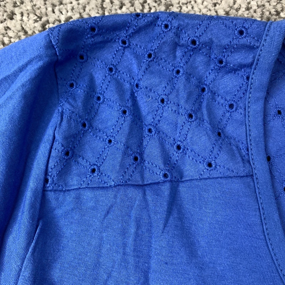 Женский пижамный топ Croft & Barrow Intimates с петлями XXL с коротким рукавом синий - Изображение 4 из 4