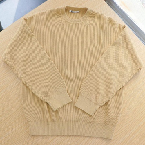 Maglia Auralee Super Hard Twist Rib Taglia 3 Uomo Giallo Usata - Foto 10 di 11