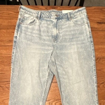 American Eagle Strigid Mom Jeans Womens 16 High Rise Light Wash 5-Pocket