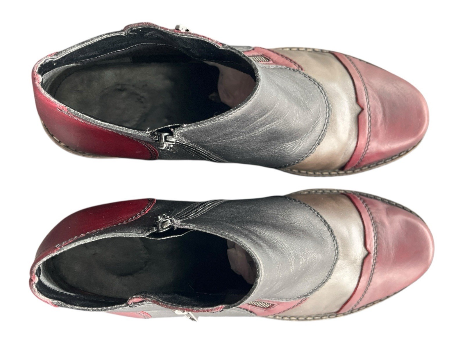 Remonte Genuine Leather Patchwork Multicolor Ankl… - image 7