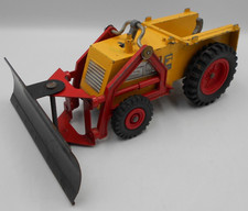 Triang Road & Farm Traktor mit Planierraupe / Schneepflugschild gelb ohne Verpackung