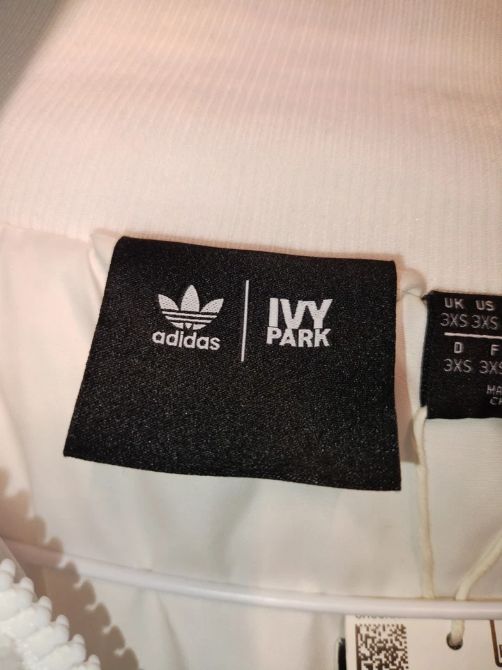 Chaqueta para mujer Ivy Park 3XS Adidas CORE WHITE H18974 NUEVA CON ETIQUETAS Foto 2 de 4