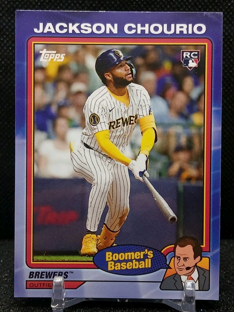 Jackson Chourio RC 2024 Topps X #71 Chris Berman Boomer's Baseball Brewers