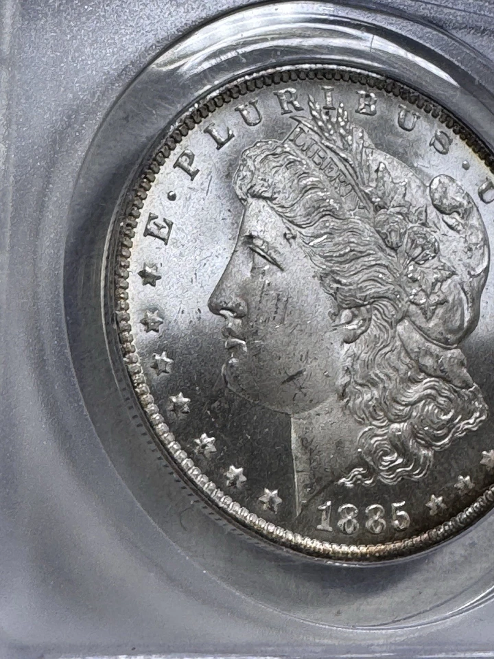 1885-O US Morgan Dollar Graded MS 65 by ANACS - Image 2 of 4