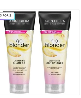 DOPPELPACK John Frieda Sheer Blonde Go Blonder Lightening Shampoo UND Conditioner