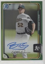 2015 Bowman Chrome Prospects Green Refractor 83/99 Brett Graves Auto fm0