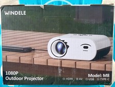 Windele Upgraded 5G WiFi Bluetooth Projector, M8 Native 1080P Video Black White