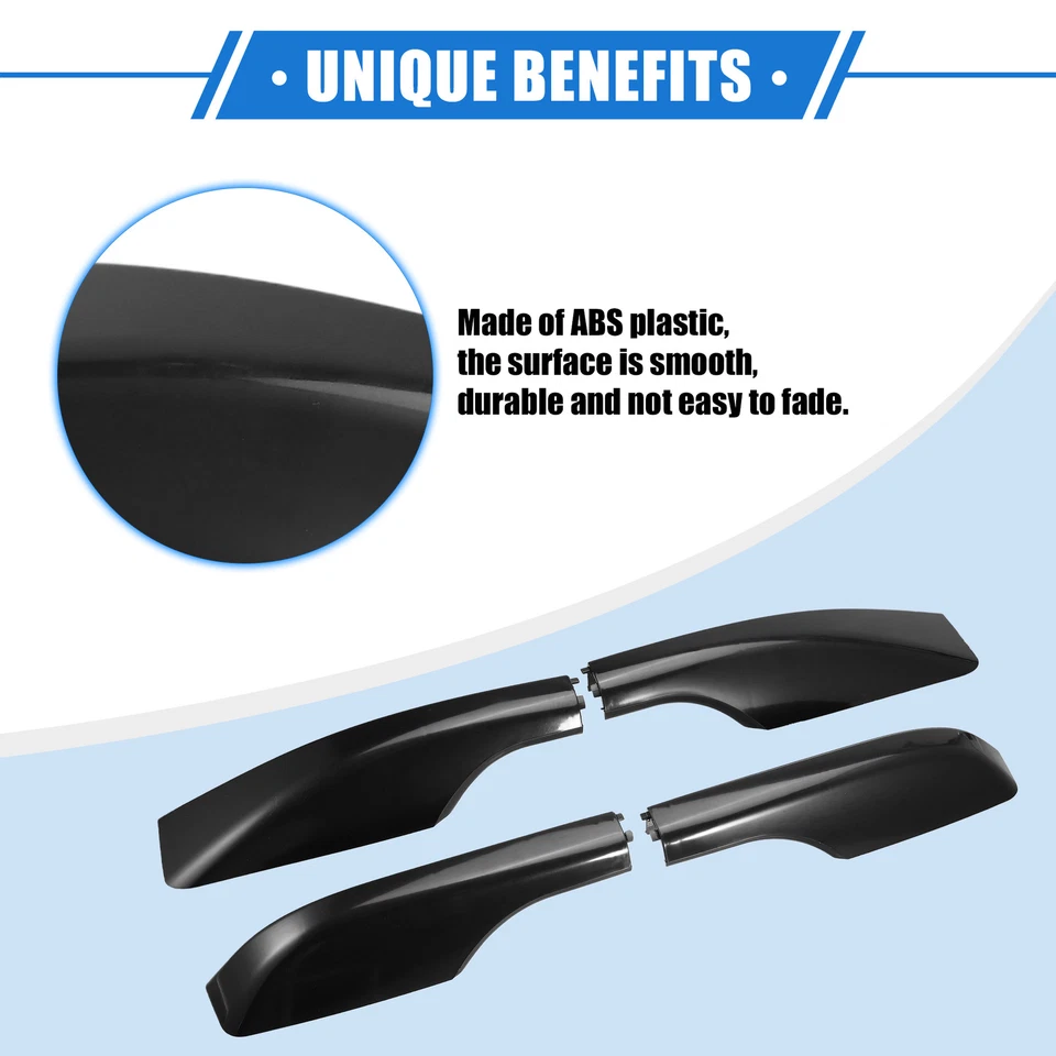 4pcs Roof Rack Side Rails End Cover for Toyota Land Cruiser LC200 J200 2008-2021 - Image 3 of 4