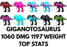 Giganotosaurus 1060 DMG TOP STATS Clone Ark Survival Ascended Official PVE