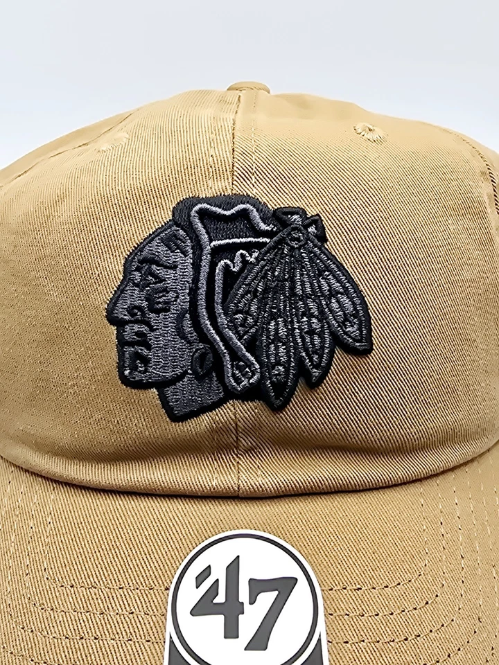 Кепка с регулируемым ремешком Chicago Blackhawks '47 Brand Tan Camel Clean Up - Изображение 3 из 4