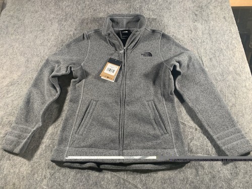 NWT The North Face Sweater Fleece Jacket Womens M Gray Full Zip Outdoor Hiking
