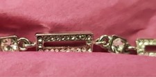 silver tone crystal bling Laura Ashley designer Bracelet amazing condition 