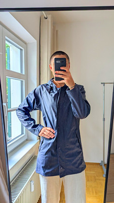 blue motion Damen Jacke blau S 36/38 mit Kapuze halblang Polyester RV