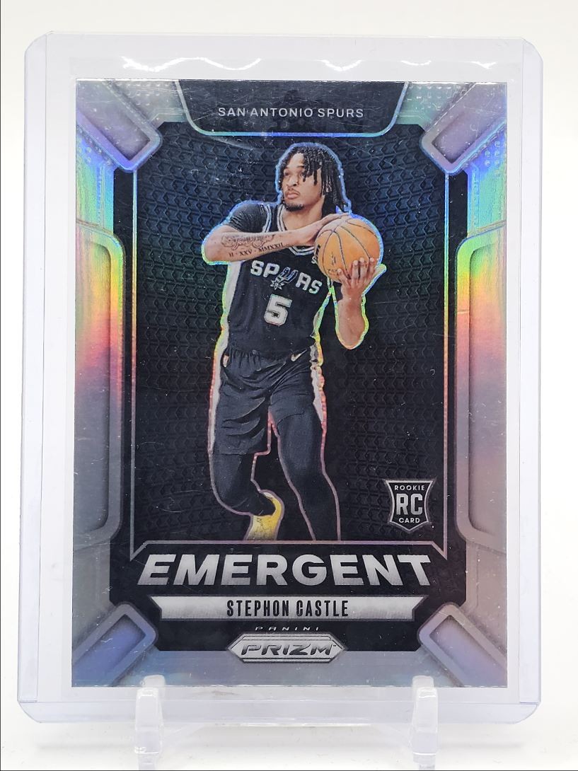 STEPHON CASTLE 2024-25 PANINI PRIZM EMERGENT ROOKIE SILVER SPURS RC Q4925