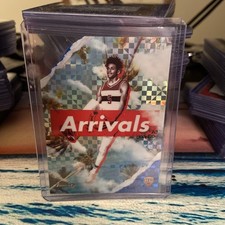 2024-25 Topps Finest AJ Johnson Blue Geometric New Arrivals /99 #A-26 Rookie 