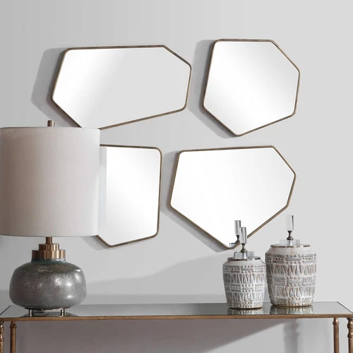 Linneah Set of 4 Modern 19.75 Inch Decorative Mirrors for Stylish Spaces - Picture 2 of 4