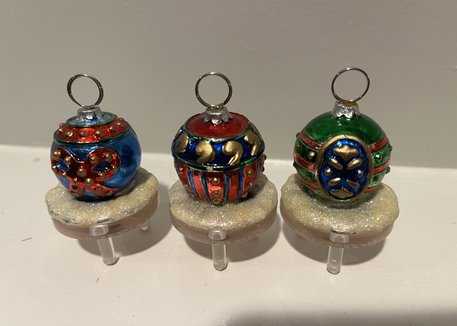 Christmas Ornament Cheese / Food / Charcuterie Board Markers Rare Retro Colors