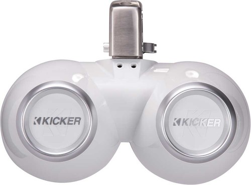 KICKER 45KMTDC65W MARINE/BOAT 6.5" WAKEBOARD TOWER SPEAKERS W/LED LIGHT WHITE - Picture 7 of 8