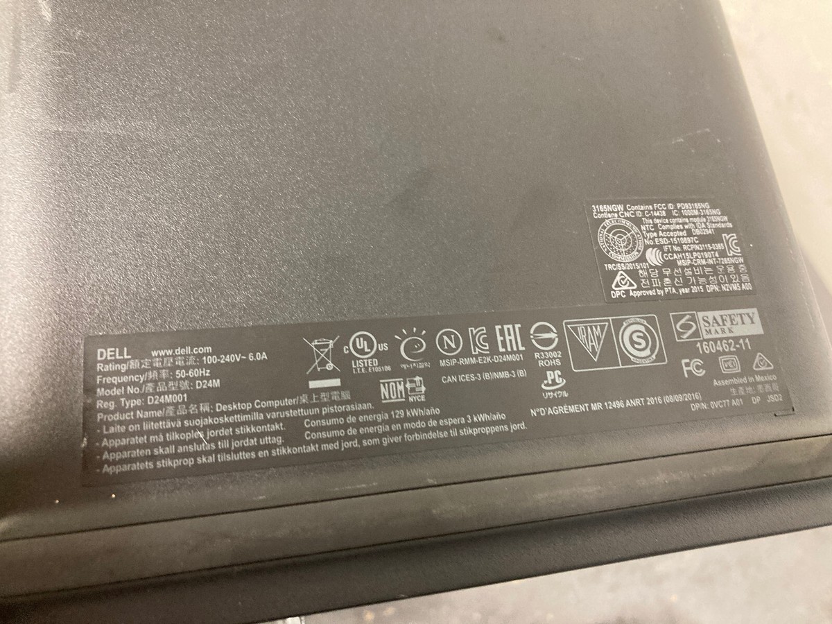 Dell XPS 8910 D24M i5-6400 2.70GHz 8GB RAM 2133 Mhz 120GB
