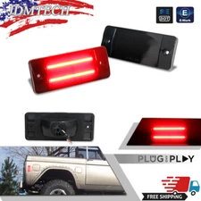 Smoked Red LED Rear Corner Side Marker Lights For 1970-72 Ford F-100 F-250 F-350
