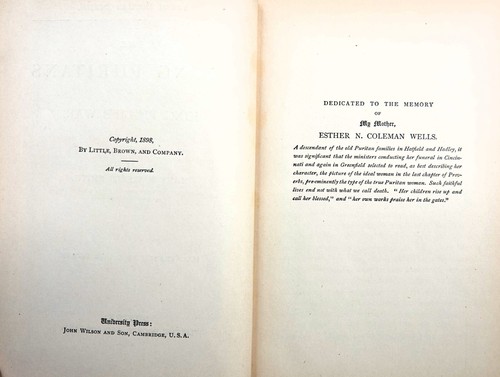 THE YOUNG PURITANS IN KING PHILIP'S WAR BY MARY P. WELLS 1898 HC - Picture 5 of 8