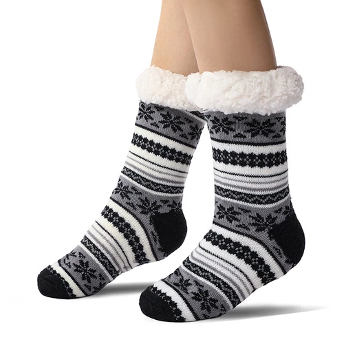 Ultra-thick Cashmere Slipper Home Socks,Slipper Socks With Non Slip Slipper US - Bild 5 von 15