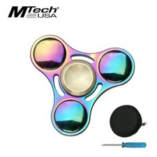 Fidget Spinner High Quality Round Rainbow Titanium Nitrite 4-Minute Spin  Case