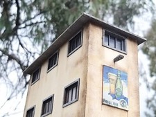 Diorama  edificio Ferroviario FS  POSTO DI BLOCCO INTERMEDIO  1/87 illuminato