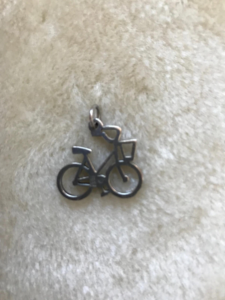 James Avery Retired Rare Sterling Silver Bike with Basket Bicycle