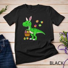 Easter Dinosaur Bunny Ears Easter Basket Stuffers Kids Boys Unisex T-shirt