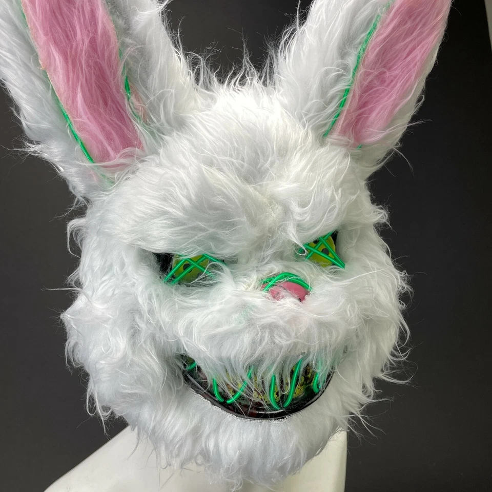 Still Life Moon Rabbit Over the Head LED Lights Costume Masquerade Mask [Green] - Image 2 of 4