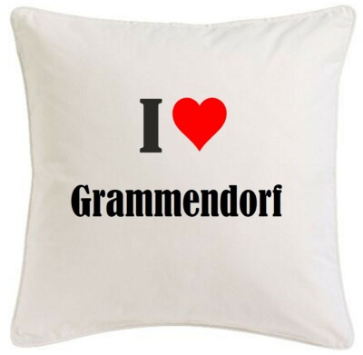 KISSENBEZUG I LOVE GRAMMENDORF 40CMX40CM AUS MIKROFASER