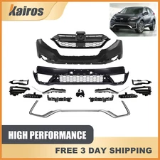 Fits 2020-2022 Honda CR-V Complete Front Bumper Cover Kit W/ Grille & Fog Lights