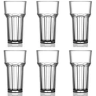 Tall Glass Clear - Reusable Polycarbonate Plastic - 341ml/12oz - Pack of 6