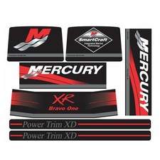 Klistremerker Sticker Kit til MerCruiser XR Bravo One Drives Rød Blå Ram 37-15167A90