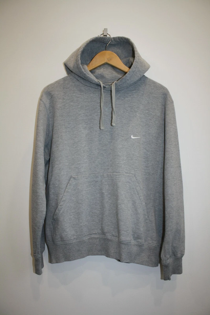 West Graveren rundvlees Vintage Nike Small Swoosh Logo Grey Hoodie | eBay