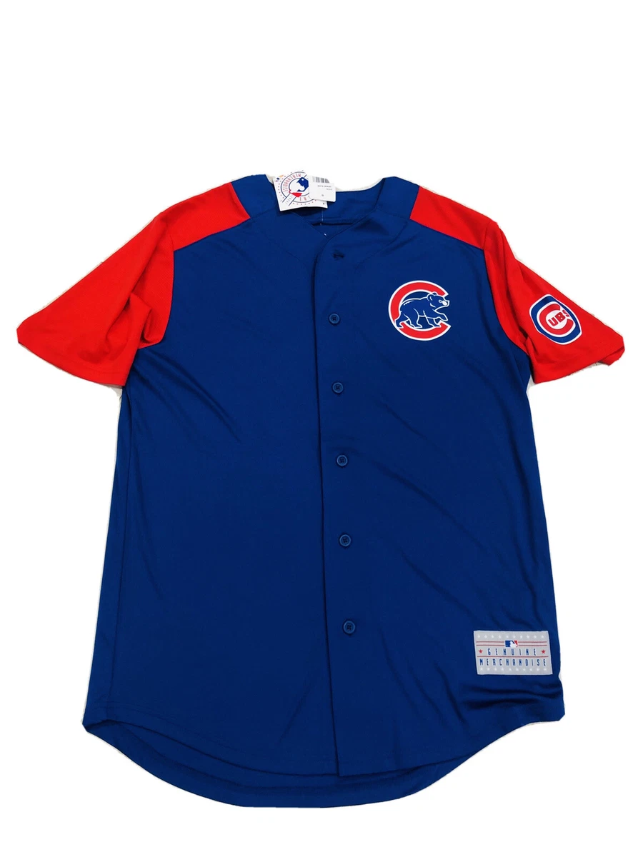 Adult Chicago Cubs Button Up Jersey NEW Size Large MLB Authentic Baseball  Sale