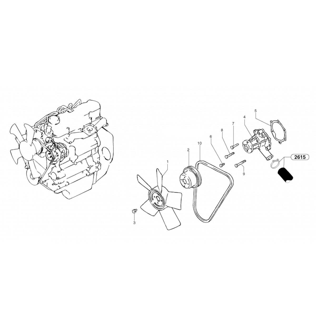 Fan Belt Fits Volvo EC15 BXTV Pn 7417084 | eBay