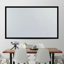 130inch Aluminum Fixed Frame 16:9 Projector Screen White Home Theater TV Movies