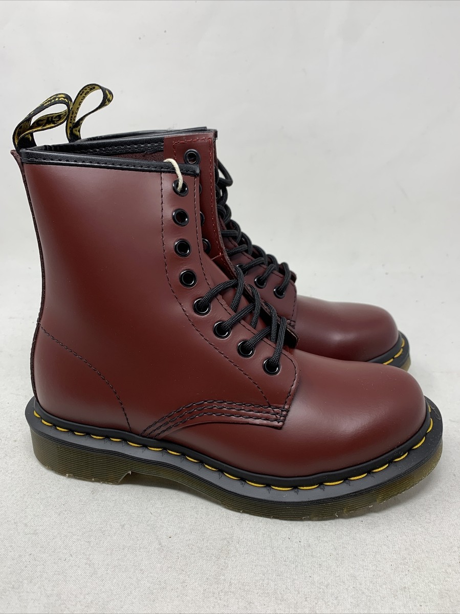 Dr. Martens Women's 1460 Smooth Leather Cherry Red Boot Size 8